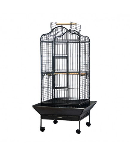 Parrot-Supplies Oakland Open Top Parrot Cage Black